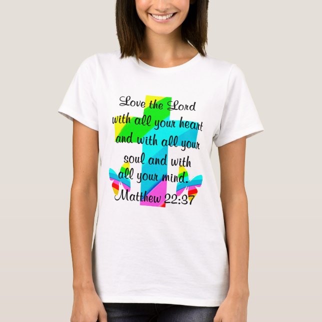 BONITO RAINBOW MATTHEW 22:37 CAMISETAS E ROUPA (Frente)