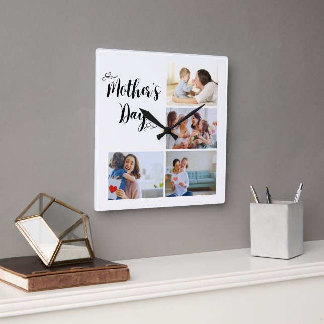 Bonito Relógio de Parede do Dia das Mães (Escritório)