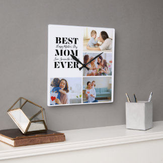 Bonito Relógio de Parede do Dia das Mães