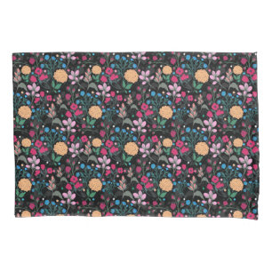 Bonito Rosa e Amarelo Design Preto Floral Pequeno