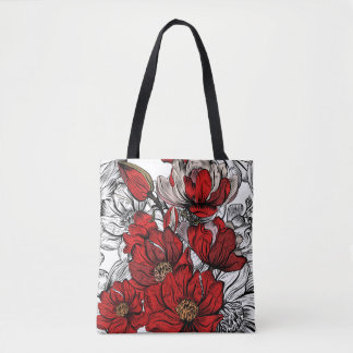 Bonito Saco de Tote Floral