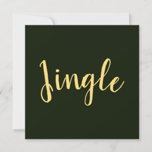 Bonito Script Holiday JINGLE. Floresta rica verde