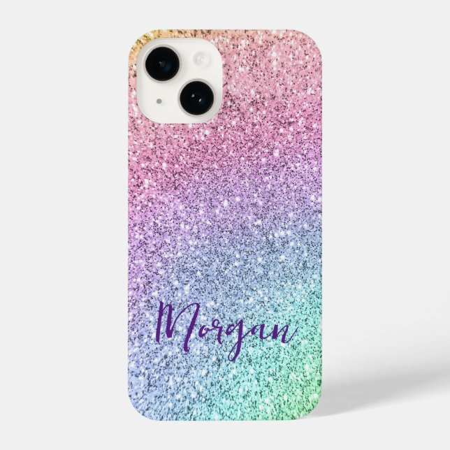 Bonito Shimmering Rainbow Glitter Personalizado (Verso)