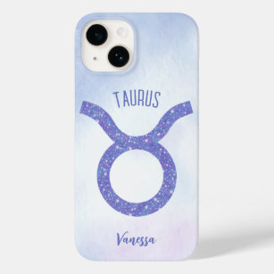 Bonito símbolo de astrologia Taurus, roxo personal