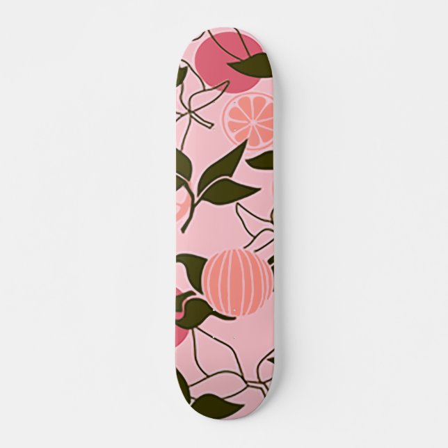 Bonito skateboard rosa (Frente)