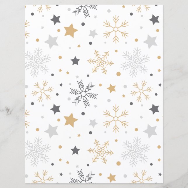 Bonito Snowflake Papel de Livro de Natal (Frente)