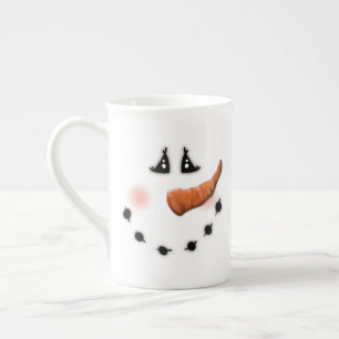 Bonito Snowman Face Inspirividade Caneca Personali