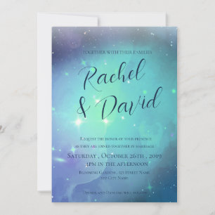 Bonito sob o casamento da tipografia das estrelas