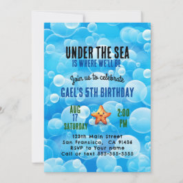 Bonito sob o convite de aniversário do menino do m