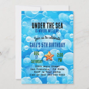 Bonito sob o convite de aniversário do menino do m