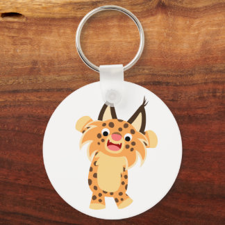 Bonito Spunky Cartoon Bobcat Chaveiro