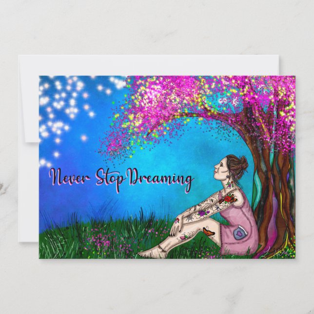 Bonito Tatuagem sob uma árvore mágica (Frente)