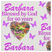 BONITO TECIDO DE ANIVERSÁRIO DE 90 FLORAL PERSONAL