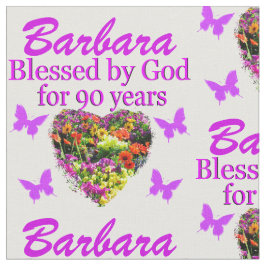 BONITO TECIDO DE ANIVERSÁRIO DE 90 FLORAL PERSONAL