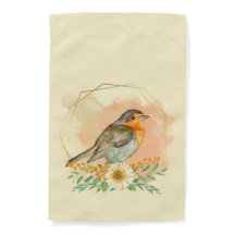 Bonito Watercolor Robin e Wildflower