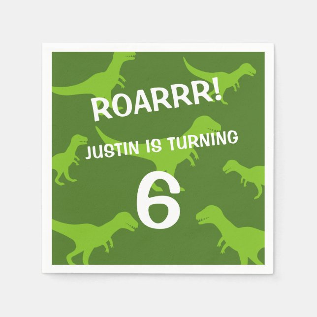 Bonitos guardanapos de Festa de aniversário do din (Frente)