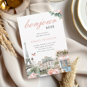 Bonjour Bébé França Convite ao Chá de fraldas