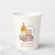 Bonjour Bébé French Macarons & milk Chá de fraldas