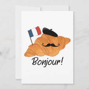 Bonjour French Croissant - França Comida Engraçada