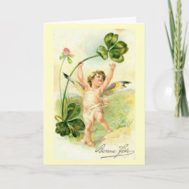 Bonne Fete/Happy Holiday - Cartão Vintage