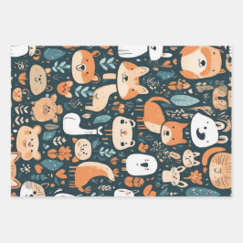 Bons animais divertem-se com decor design verde
