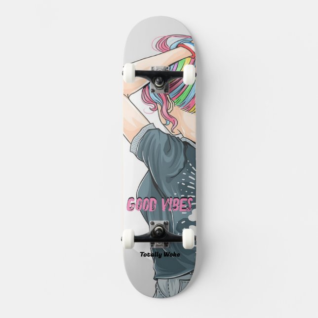 Bons Vibes Skateboard Personalizado (Frente)