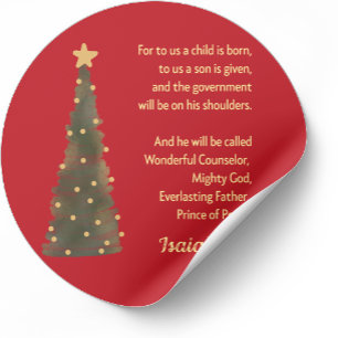 Bônus: Adesivo de Natal Isaías 9:6