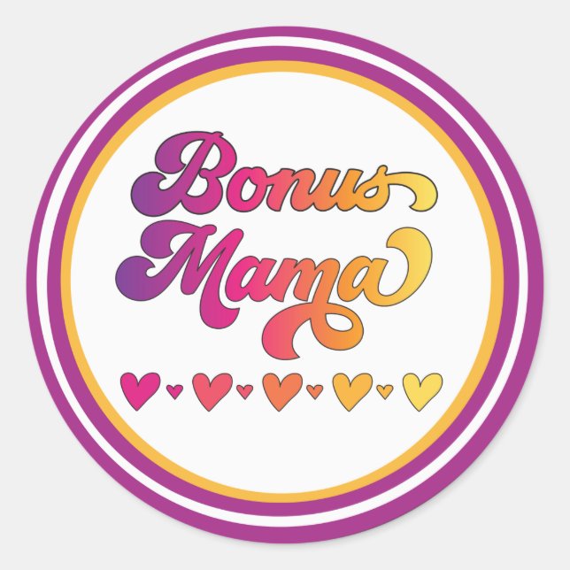 Bonus Mãe - Bonus Mama Clássica Autocolante (Frente)