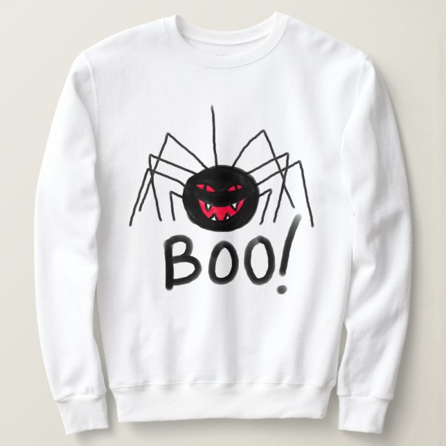 Boo! Camiseta de Doce do Grande Aranha Negra (Frente do Design)