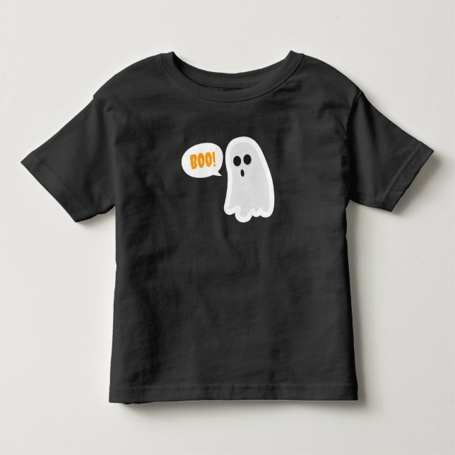 BOO! Camiseta de Halloween Fantasma Fofo (Frente)