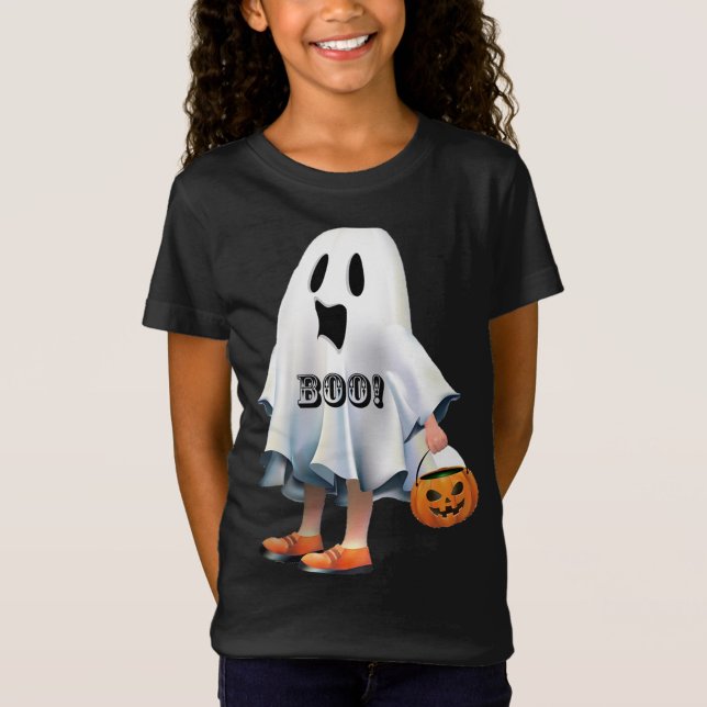 Boo! Camiseta Fantasma do Dia das Bruxas (“Boo! Ready for candy and scares!”)