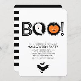 Boo! Convite para Festas de Halloween