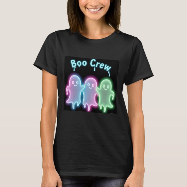 Boo Crew Neon Fantasma T-Shirt (Frente)