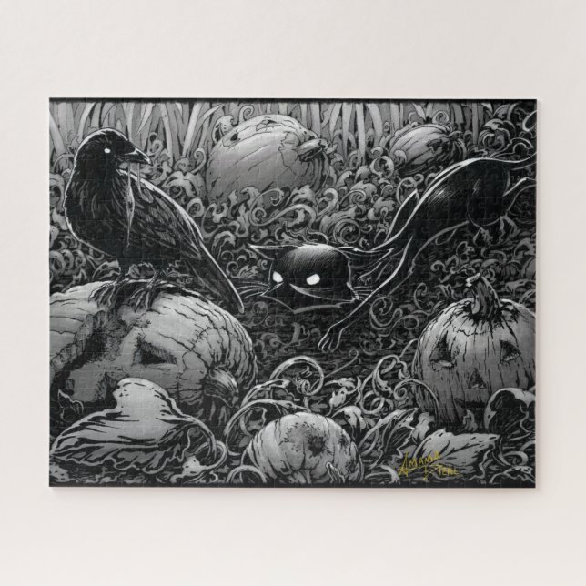 Boo Gatinho fala um Quebra-cabeça Raven Jigsera (Horizontal)