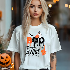 BOO Ghost Halloween T-Shirt | Cute Spooky Pumpkin