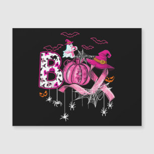 Boo Halloween Bompkin Pink Ribbon Witast Can
