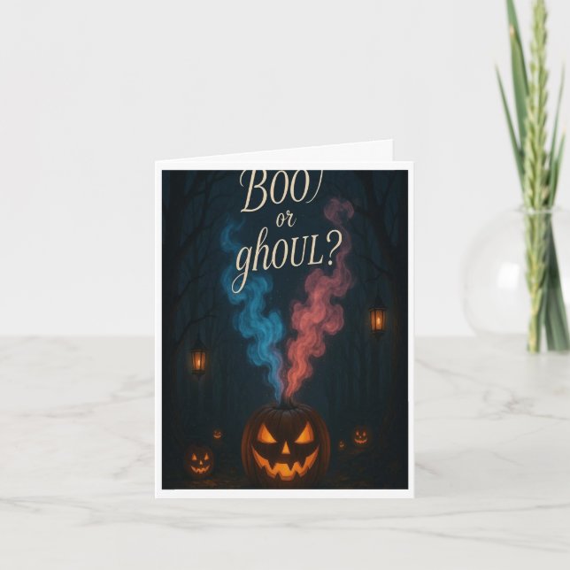 Boo ou Ghoul Halloween Surgem Convite (Frente)