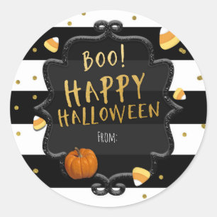 Boo! Pipoca Doce Adesivos Feliz Festa de Halloween