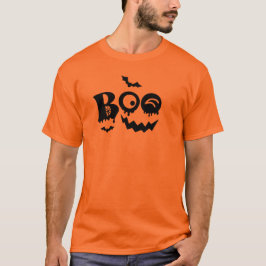 Boo Pumpkin Face Halloween T-Shirt Design