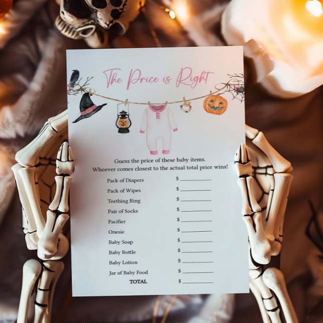 Boo Rosa, Halloween O Preço é o Jogo Certo (Halloween Baby Clothes Baby Shower The Price is Right Game)