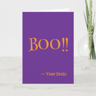"Boo!" Seu Cartão de Halloween Cerebral