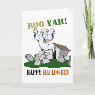 Boo Yah! Feliz Cartão de Halloween