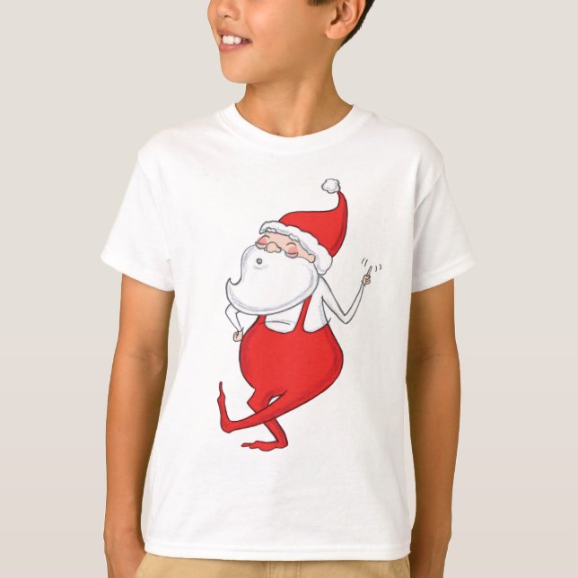 Boogie Woogie dançando camiseta Santa Claus Holida (Frente)