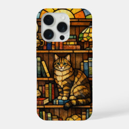Book and Cat Lovers Faux Stain Glass