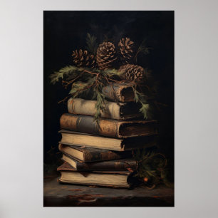 Book Art Ainda Life Painting Poster