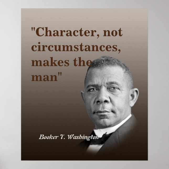 Booker T. Washington Quote Caracter Poster (Frente)