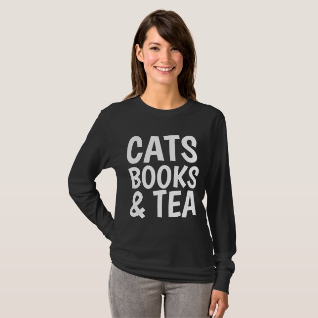 BOOKS DE GATO E T-shirts TEA (Frente Completa)