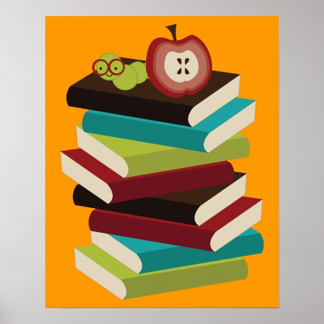 Bookworm Poster para Leitura (Frente)