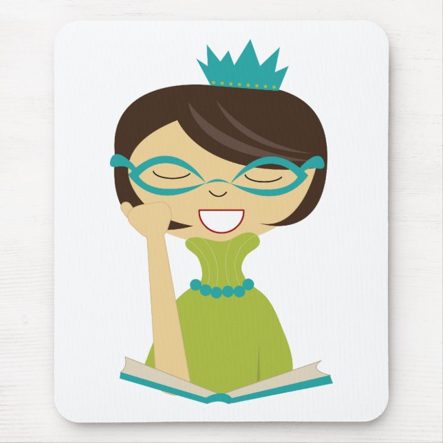 Bookworm Princess Mousepad para Crianças (Frente)
