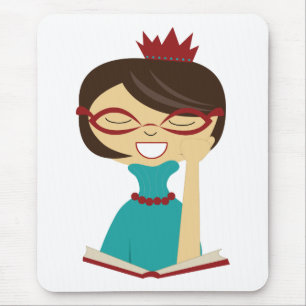 Bookworm Princess Mousepad para Crianças